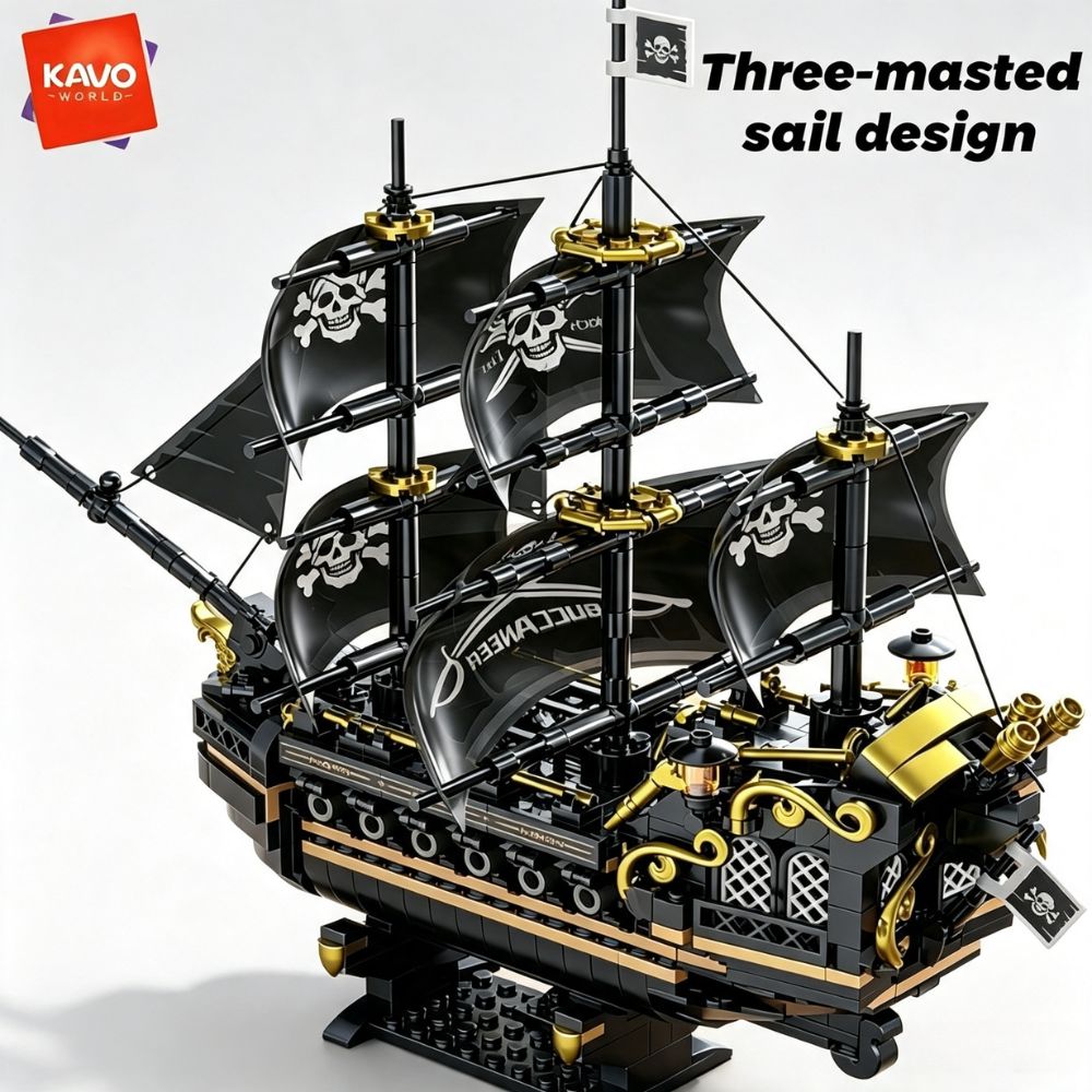 Model Kit Chemistry - KAVOWORLD 801pcs 1799 Classic Black Sail