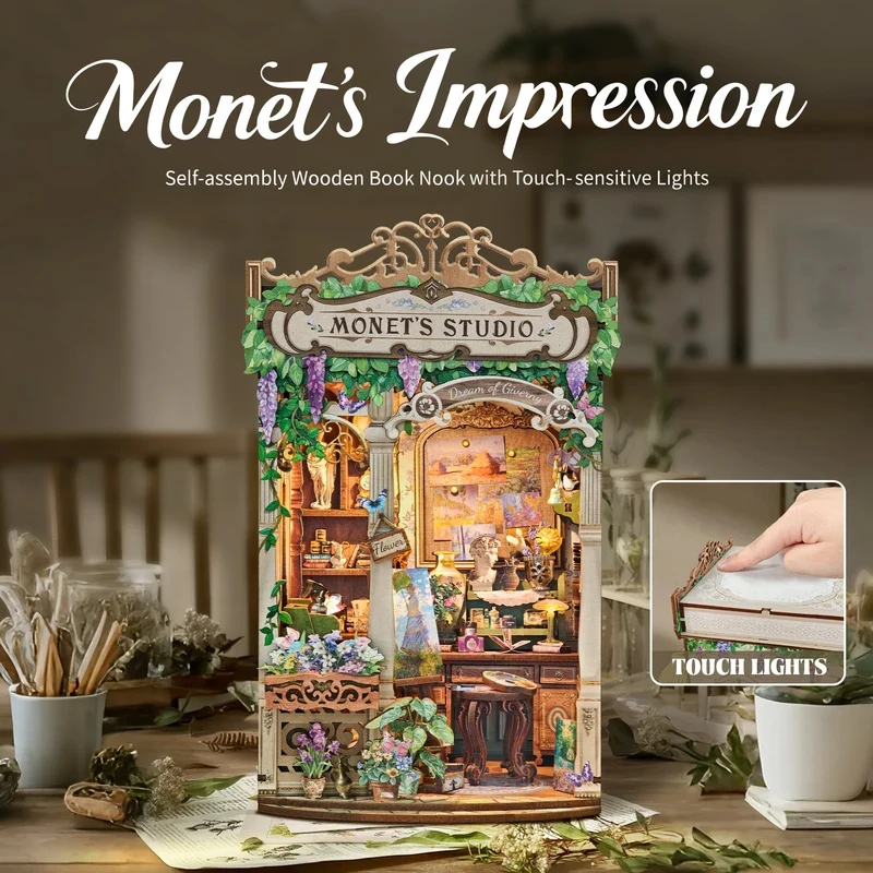 Wooden Monet's Studio Book Noo - đánh giá và giá Model Kit Studio