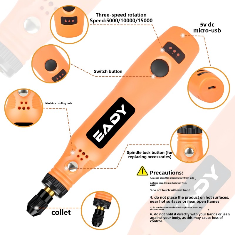 USB Cordless Rotary Tool Kit – - đánh giá và giá Model Kit Hobby